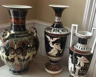 vintage Greek Kerameikos vases