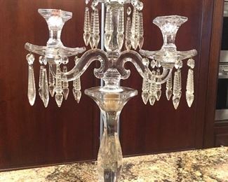 antique Baccarat crystal candelabra