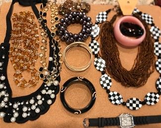 A selection of ladies costume jewelry