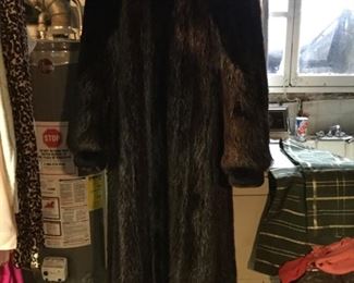 Beautiful mink and seal full length coat
