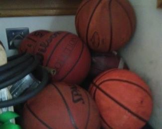 basketballs, volleyballs