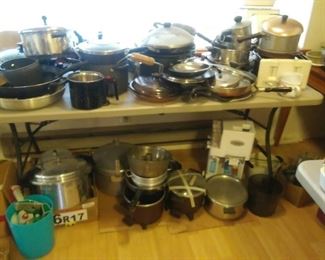 pressure cookers, skillets, saute pans, pots, crock pot, toasters