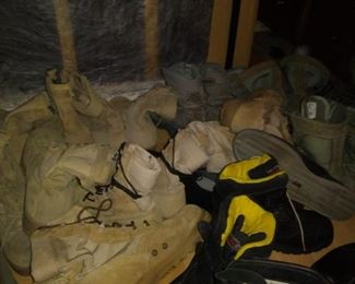 50 pairs of military boots