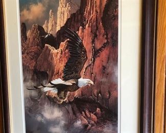 "Save the Eagle, from Sea to Shining Sea" signed print by Ted Baldwin with certificate