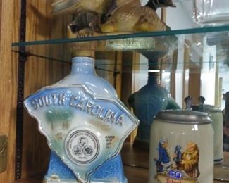 vintage collectible whiskey bottles