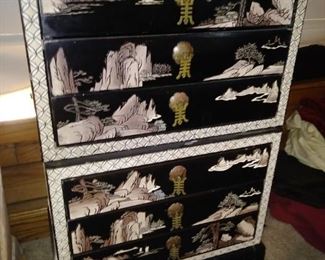 Oriental box on box chest