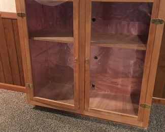 Glass display cabinet.