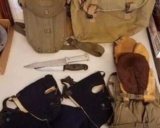 WW2 military items, including pilot masks