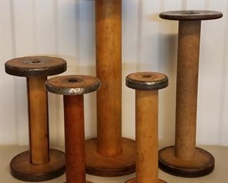 Antique thread bobbins
