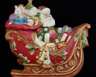 Fitz & Floyd Christmas Santa cookie jar