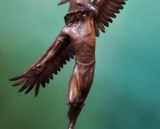 Chris Navarro "Spirit of the Thunderbird" bronze sculpture
