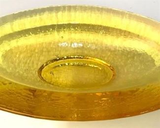 Signed Art Glass Table Centerpiece Bowl