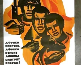 Vintage 1971 Russian Soviet Propaganda Poster