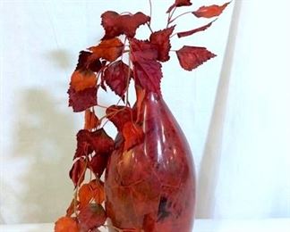 Red Toned Composite Vase