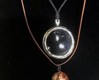 Lot 3 Cord Pendant Necklaces
