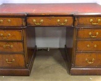 Vintage Leather Top Desk