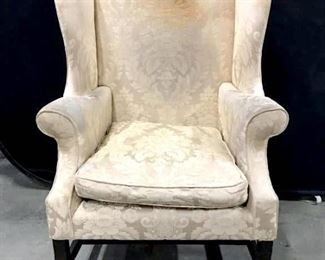 Vintage Wingback Upholstered Armchair