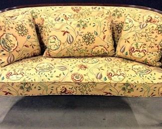 Vintage Floral Detailed Upholstered Loveseat
