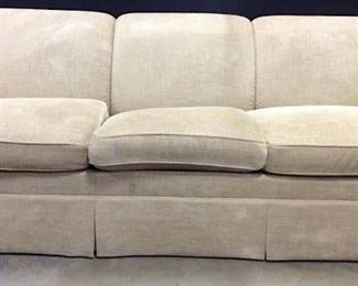 Vintage Skirted Sand Toned Sofa