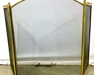 Brass Tri Fold Fireplace Screen