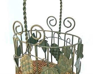 Metal Leaf Design Basket