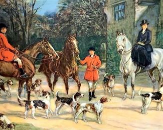 Framed Vintage Print, Before the Hunt
