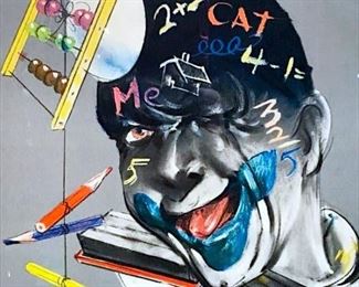 Framed Cydney Lithograph, ‘Class Clown’