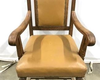Vintage Carved Wooden End Chair