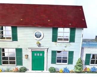 Vintage Collectible MARX Tin Litho Toy Doll House