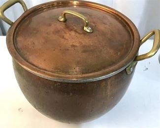 Vintage RUFFONI Oversized Copper Pot, Italy