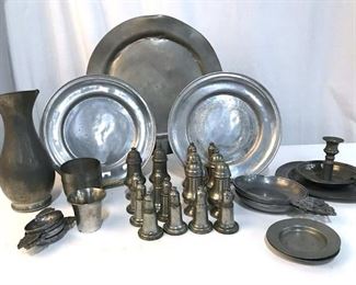 Lot 33 Vintage Pewter Table Serverware