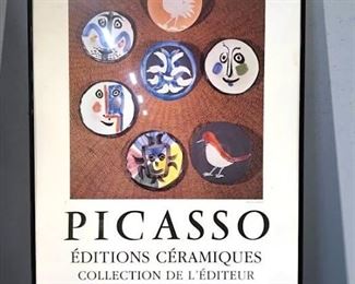 Framed Picasso Exhibition Poster Print