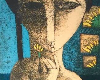 Signed & Numbered Print, Portrait Of Woman