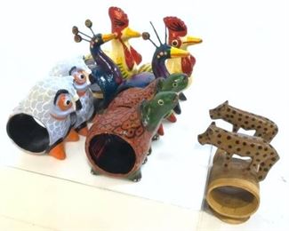 Animal Figurine Napkin Rings, set 10
