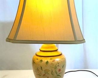 3 Way Light Painted Ceramic Table Lamp