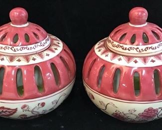 Chinese Porcelain Decorative Votive Candle Holders