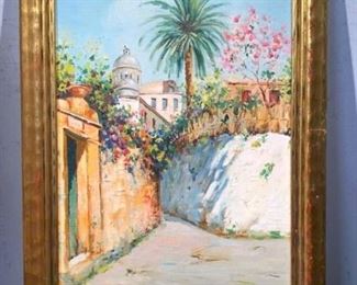Signed Oil on Board, Summer in Italy