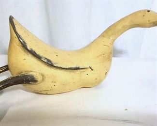 Wooden Folk Art Reclining Duck
