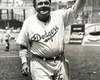 Framed B&W Babe Ruth Photo Print