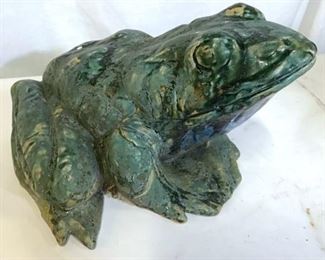 Large Glazed Ceramic Frog Statuary