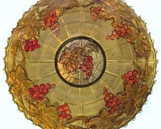 Gold Toned Art Glass Plate