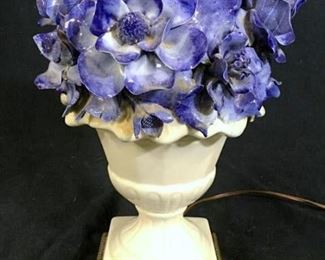Porcelain Floral Vase Detailed Lamp