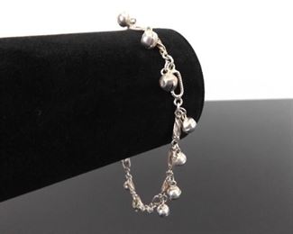 .925 Sterling Silver Dancers Bell Wrist/Ankle Bracelet
