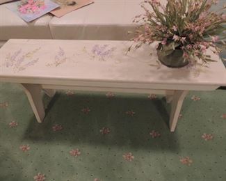 hand painted bench