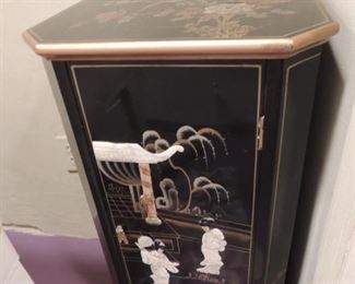 lacquered oriental chest
