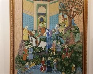 Large vintage Persian lithograph