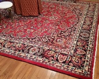 This lovely oriental rug measures 9 ft. x 12.5 ft.