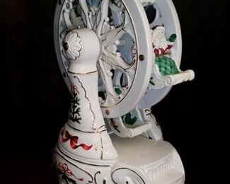 Porcelain musical Ferris wheel (plays 'Oh Christmas Tree')