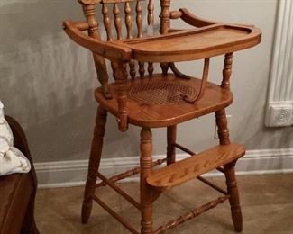 Oak high chair