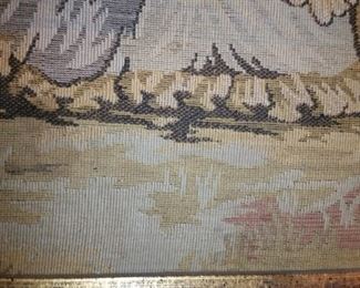 A close look at the antique tapestry